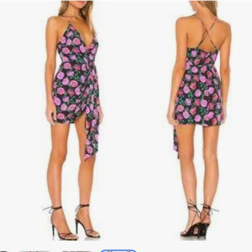 Lovers + Friends Floral Mini Dress - Black and Pink - Picture 3 of 10